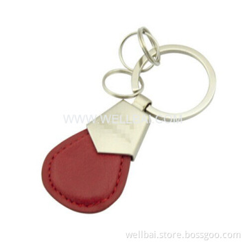 Excellent Promotion Gift Zinc Alloy Leather Keyring